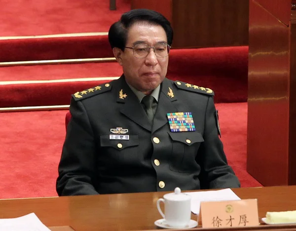 Kínai Általános Caihou Majd Alelnöke Központi Katonai Bizottság Kína Részt — Stock Fotó