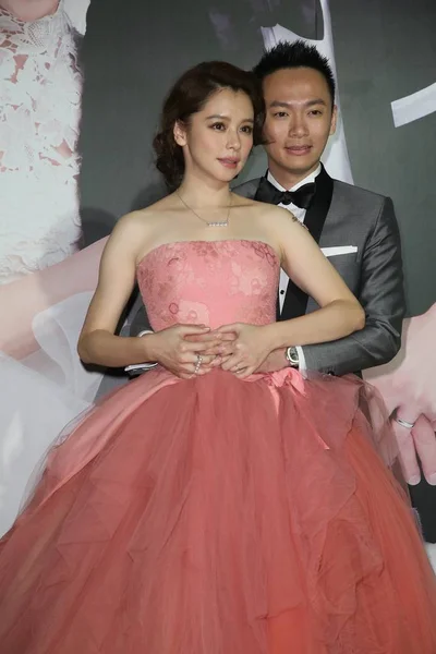 Actriz Taiwanesa Vivian Hsu Izquierda Esposo Sean Lee Posan Durante — Foto de Stock