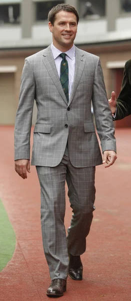 Angielski Piłkarz Star Michael Owen Uczęszcza Wyścigów Konnych Kent Idealna — Zdjęcie stockowe