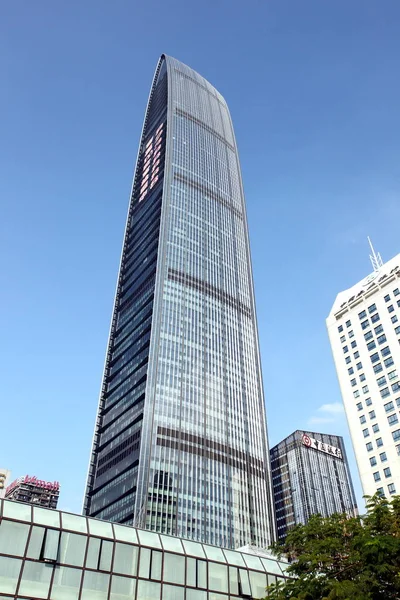 セントレジス深センホテルが75階から100階に位置するKk 100 キングキー100 タワーの眺め 中国南部広東省 2013年11月23日 — ストック写真