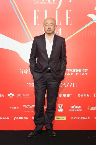 Chinese Actor Director Zheng Poses Arrives 2014 Huayi Elle Starry — Stock Photo, Image