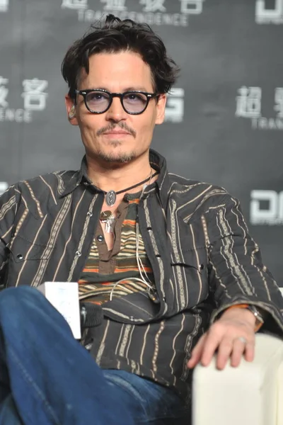 Amerikaans Acteur Johnny Depp Woont Een Persconferentie Voor Zijn Film — Stockfoto