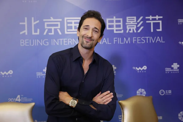 Skådespelaren Adrien Brody Poserar Intervju 4Th Beijing International Film Festival — Stockfoto