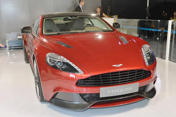 Een Aston Martin Vanquish Wordt Tentoongesteld Tijdens China Rendez Vous — Stockfoto