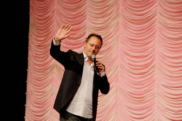 French Actor Jean Reno Waves Press Conference His New Movie — Stock Photo, Image