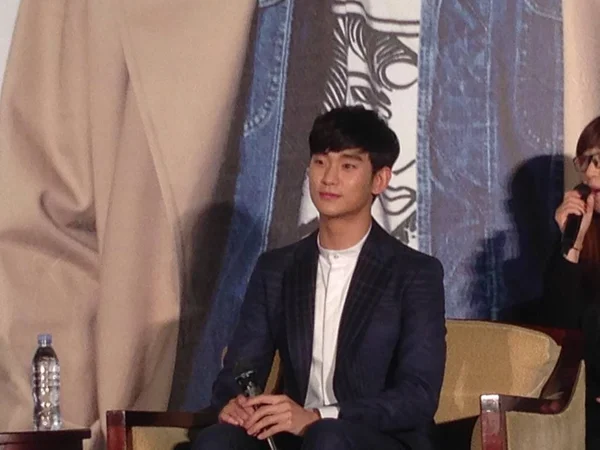 Der Südkoreanische Schauspieler Kim Soo Hyun Während Einer Pressekonferenz Vorfeld — Stockfoto