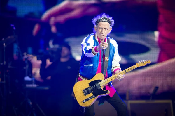 Keith Richards Banda Rock Inglesa Rolling Stones Actúa Concierto Gira — Foto de Stock