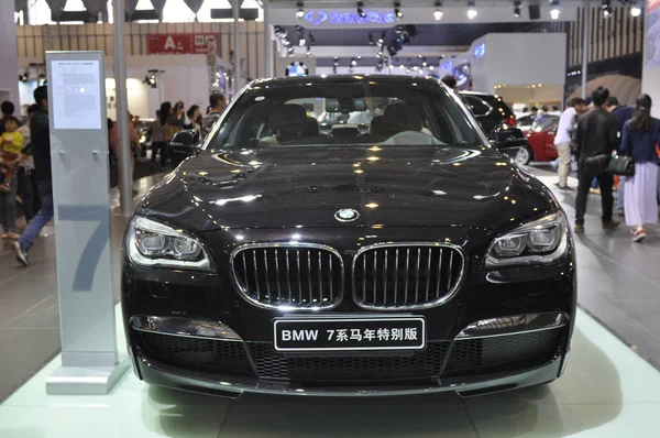 Coche Serie Bmw Exhibe Durante Una Exposición Auto Ciudad Nanjing — Foto de Stock