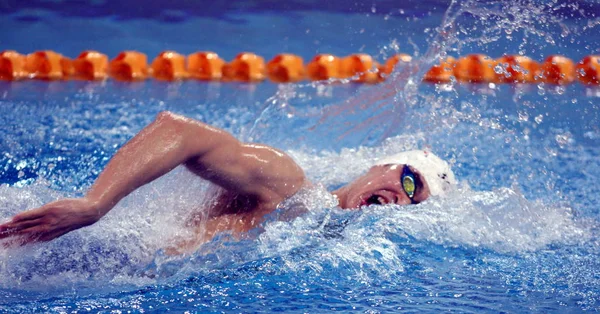 Chinese Zwemmen Kampioen Sun Yang Concurreert Tijdens Mens 200M Freestyle — Stockfoto
