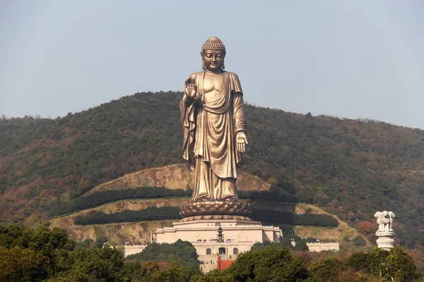 Blick Auf Den Lingshan Buddha Der Stadt Wuxi Der Ostchinesischen — Stockfoto