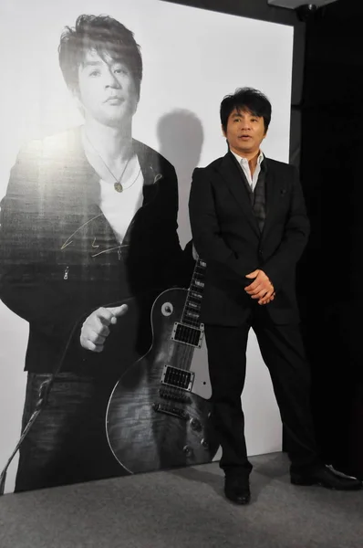 Японский Певец Песенник Аска Позирует Пресс Конференции Своего Концерта Макао — стоковое фото