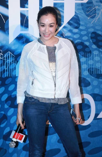 2014年4月23日 加拿大女演员克里斯蒂 钟在中国北京为新片 大催眠师 举行首映式时摆姿势 — 图库照片