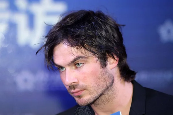 Amerikai Színész Ian Somerhalder Képen Egy Rendezvényen Alatt Shanghai Fesztivál — Stock Fotó