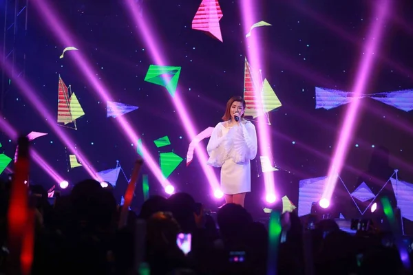 Cantora Selina Jen Girl Group Pop Taiwanês Apresenta Evento Promocional — Fotografia de Stock