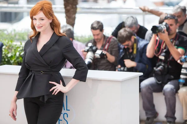 American Actress Christina Hendricks Front Poses Press Conference Her Movie — Stock Photo, Image