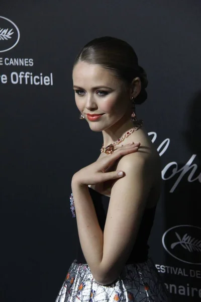 Sviçre Moda Blogger Kristina Bazan Chopard Partide Arrrives Olarak Cannes — Stok fotoğraf