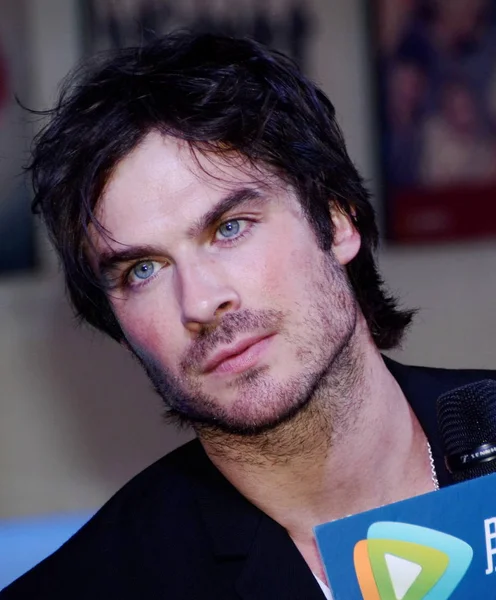 Acteur Américain Ian Somerhalder Écoute Une Question Lors Une Interview — Photo