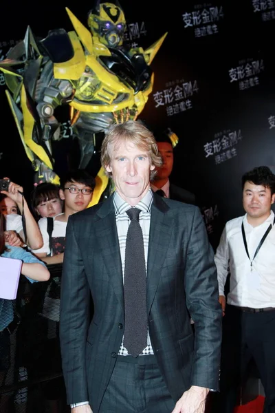Amerikalı Yönetmen Michael Bay Onun Yeni Film Transformers Beijing Galası — Stok fotoğraf