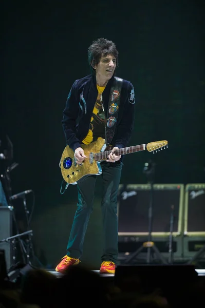 Ronnie Wood English Rock Band Rolling Stones Performs Concert World — Stock Photo, Image