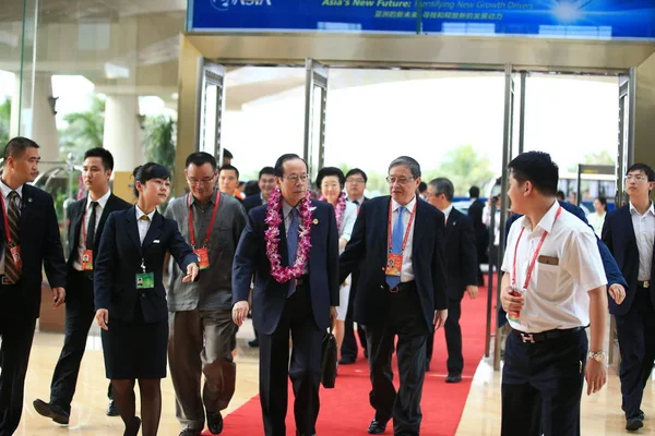 Primer Ministro Japonés Yasuo Fukuda Tercero Derecha Llega Hotel Bfa — Foto de Stock