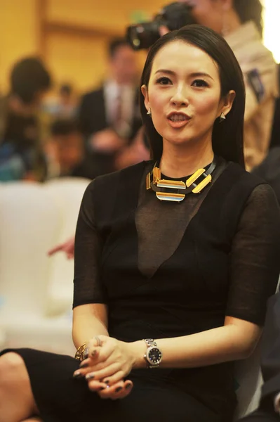 Çinli Oyuncu Zhang Ziyi Çekim Bir Tören Sırasında Nisan 2014 — Stok fotoğraf