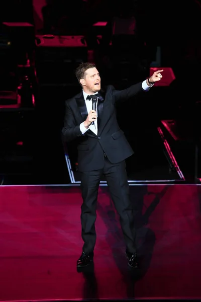 Canadian Singer Michael Buble Performs His Concert Shanghai China January — Stock Photo, Image