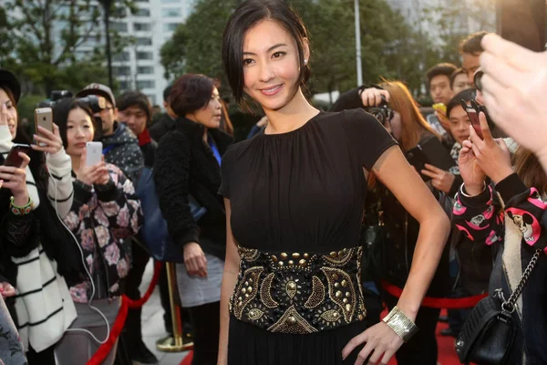 Hong Kong Singer Actress Cecilia Cheung Poses Red Carpet She — Stock Photo, Image