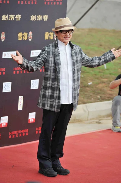 Aktor Hong Kong Jackie Chan Berpose Karpet Merah Dari Upacara — Stok Foto