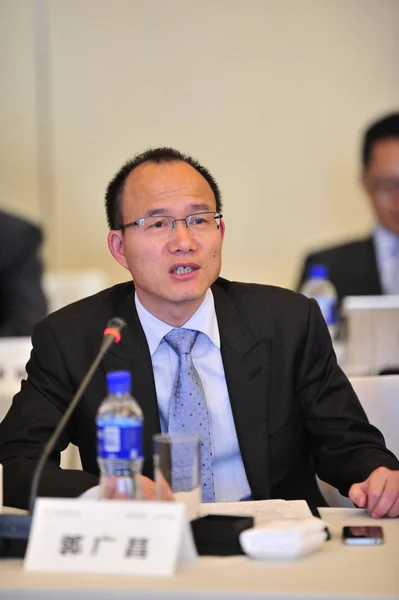 Guo Guangchang Ordförande Fosun International Ltd Talar Vid Ett Möte — Stockfoto