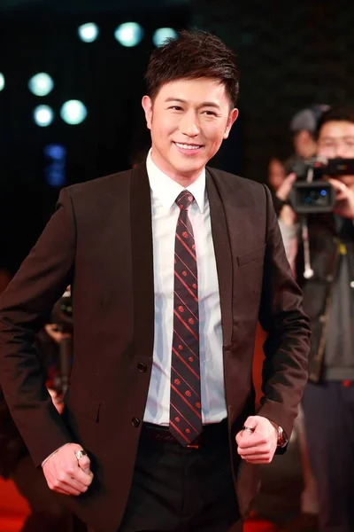 Hong Kong Actor Sammul Chan Arrives Asian Influence Award Oriental — Stock Photo, Image