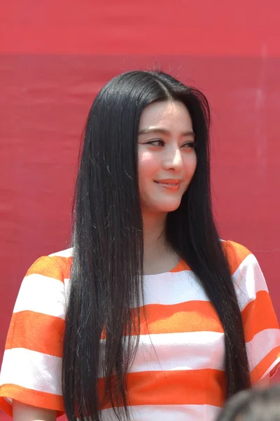 Atriz Chinesa Fan Bingbing Sorri Durante Evento Promocional Para Projeto — Fotografia de Stock