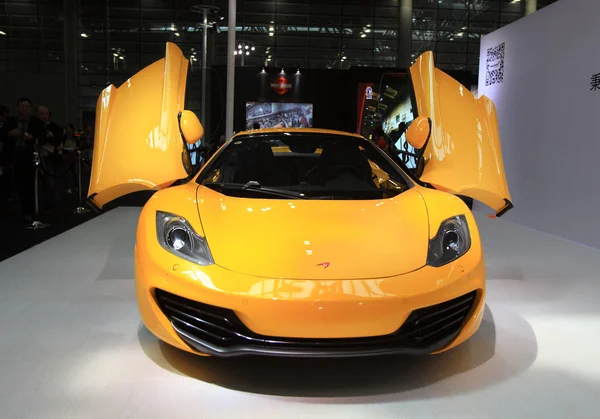 Mclaren Carro Esporte Visto Exposição Durante Uma Exposição Automóveis Cidade — Fotografia de Stock