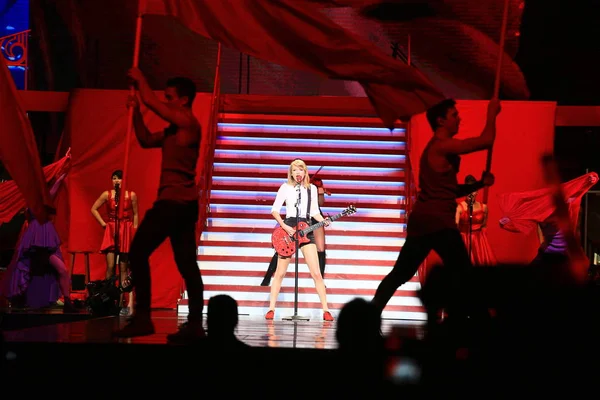 Amerykańska Piosenkarka Taylor Swift Wykonuje Jej Koncercie Szanghaju Chiny Maja — Zdjęcie stockowe