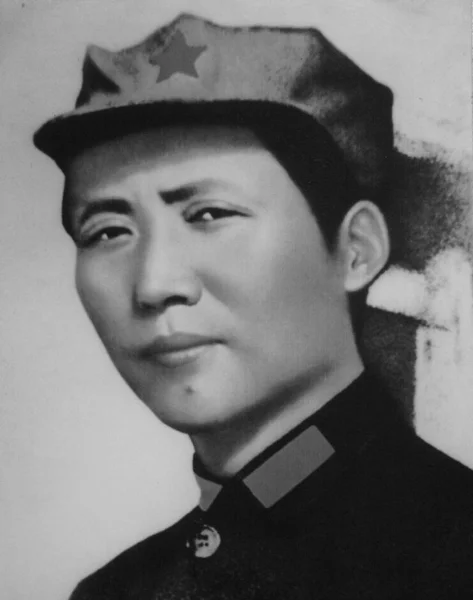 Этой Фотографии Изображен Мао Цзэдун Отец Основатель Китая 1936 Году — стоковое фото