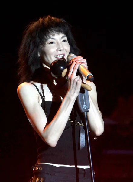 Actriz Hong Kong Maggie Cheung Actúa Durante Strawberry Music Festival — Foto de Stock