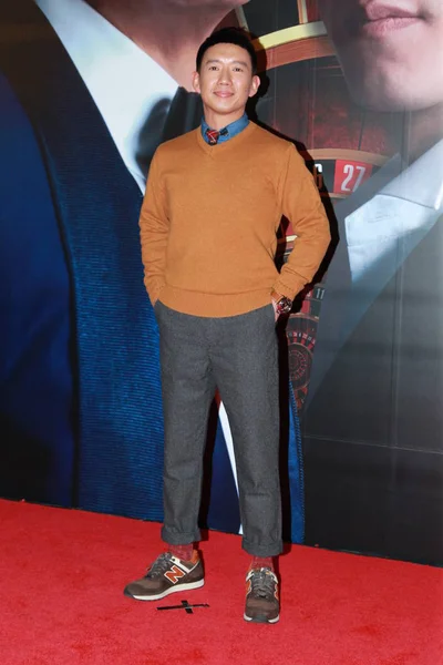 香港演员查普曼将在2014年1月23日于中国香港为他的新片 从拉斯维加斯到澳门 首映期间摆姿势 — 图库照片