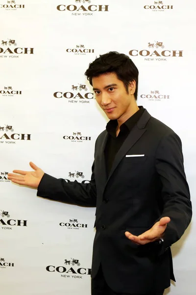 Cantante Attore Cinese Americano Leehom Wang Posa Evento Promozionale Coach — Foto Stock