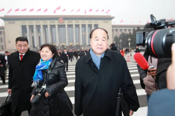 Novelista Chino Ganador Del Premio Nobel Literatura 2012 Guan Moye —  Fotos de Stock