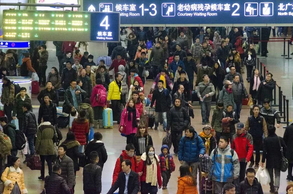 승객의 기차로 축제에 베이징 2014 베이징 — 스톡 사진