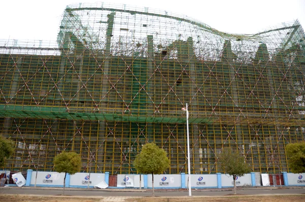 2015年1月29日 江西省南昌市江西科技师范大学校园一栋正在施工的八层建筑倒塌 造成1人死亡 人受伤 — 图库照片
