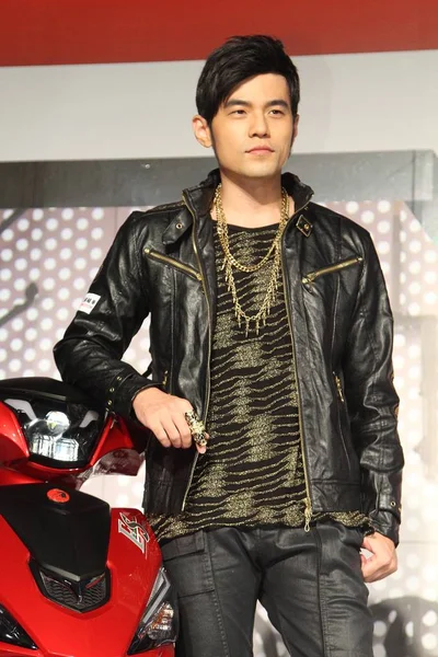 Cantante Actor Taiwanés Jay Chou Posa Evento Lanzamiento Para Scooter — Foto de Stock