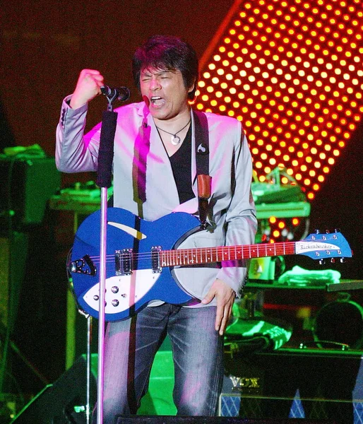 Cantautor Japonés Aska Actúa Durante Concierto Taipei Taiwán Julio 2009 — Foto de Stock