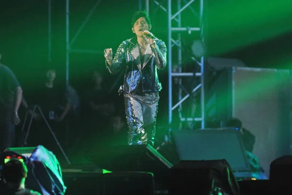 Cantante Taiwanés Jay Chou Realiza Durante Concierto Gira Mundial 2014 —  Fotos de Stock