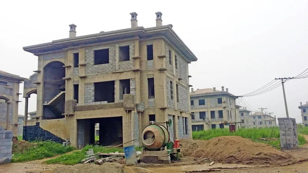 Zicht Van Onvoltooide Villas Jing Jin City Nagesynchroniseerde Als Grootste — Stockfoto