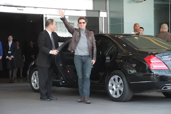 Abd Aktör Tom Cruise Merkezi Dalgalar Promosyon Nisan 2013 Yeni — Stok fotoğraf