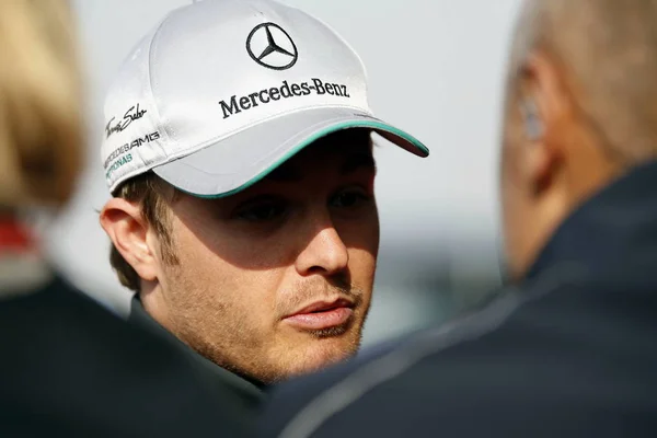 Motorista Alemão Nico Rosberg Mercedes Entrevistado Circuito Internacional Xangai Xangai — Fotografia de Stock