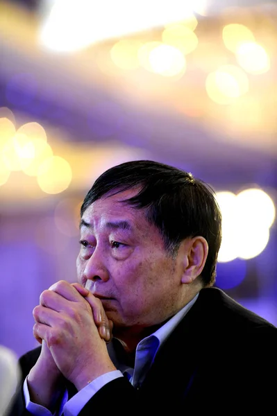 Zong Qinghou Předseda Představenstva Generální Ředitel Společnosti Wahaha Group Reaguje — Stock fotografie