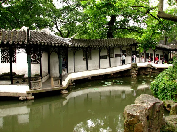 Utsikt Över Den Ödmjuka Administratörer Trädgården Zhuozheng Garden Suzhou City — Stockfoto