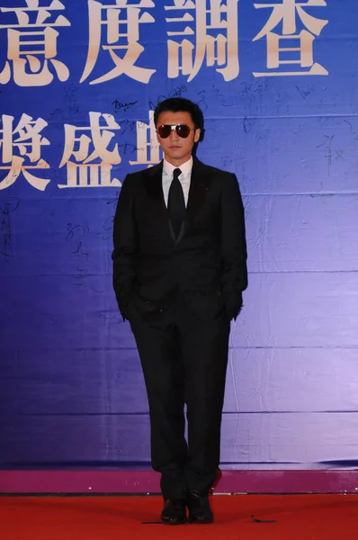 Hong Kong Actor Nicholas Tse Poses Winning Best Actor China — Stock Photo, Image