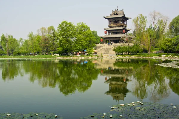 Θέα Στον Κήπο Chang Στην Πόλη Jinzhong Βόρεια Τσιντσάς Σαντάι — Φωτογραφία Αρχείου